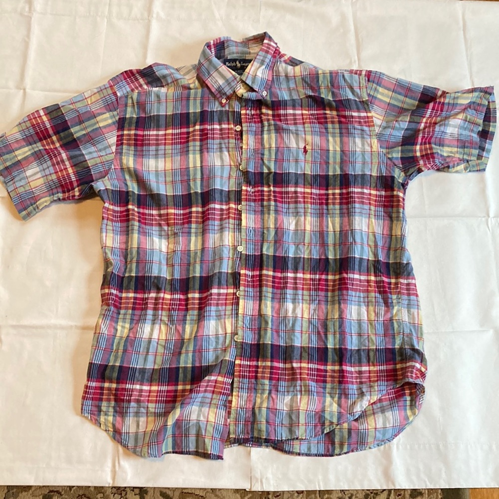 Ralph Lauren button up short sleeve shirt men’s large